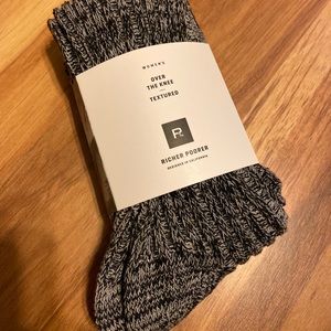 Over the knee textured socks